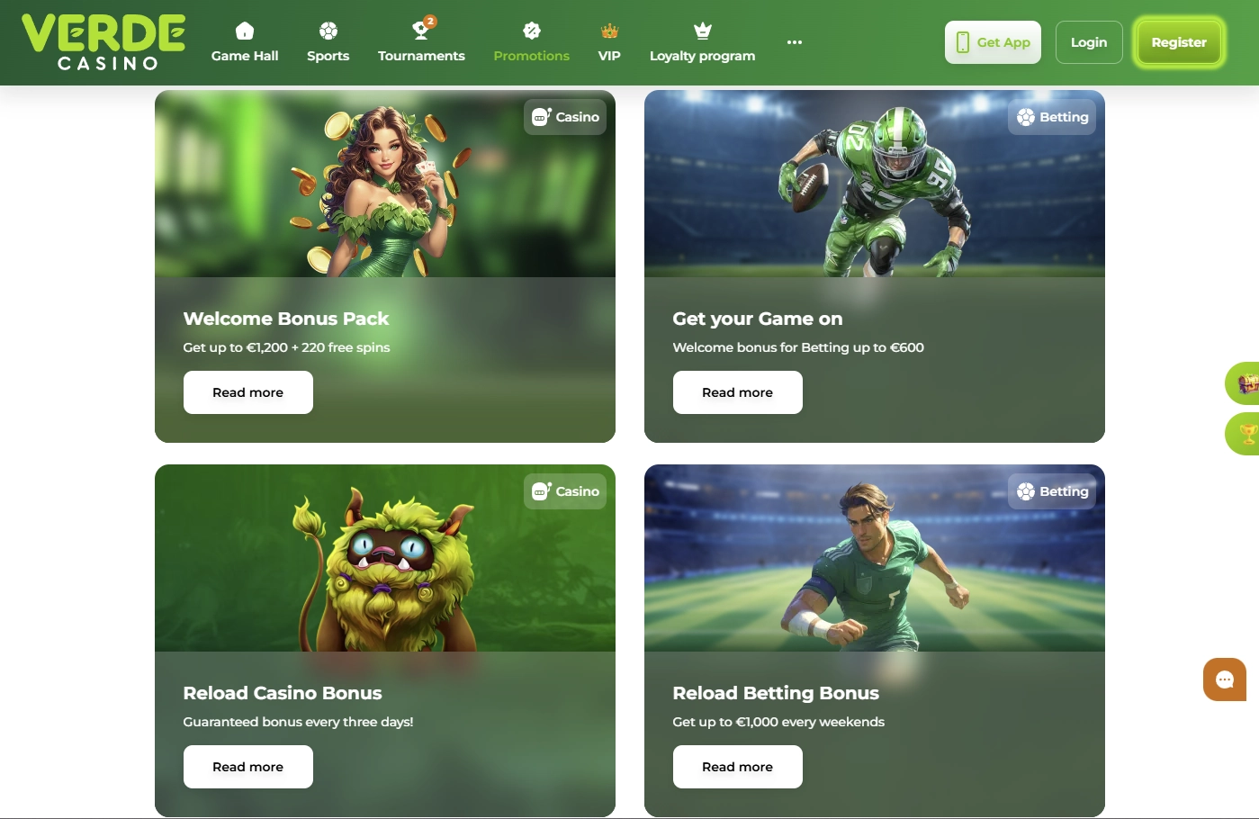 Anteprima bonus Verde Casino